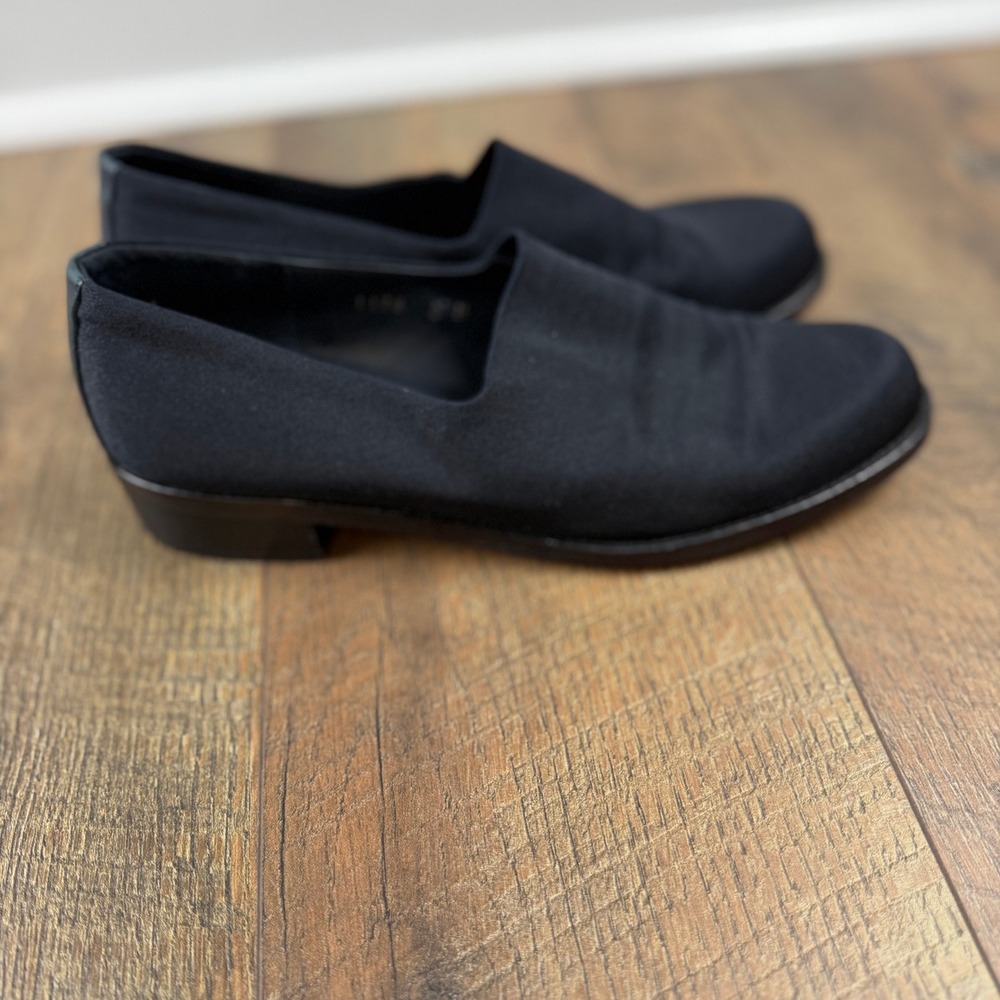 Donald‎ J Pliner Navy Stretch Fabric Low Heel Loafer Slip On 8
